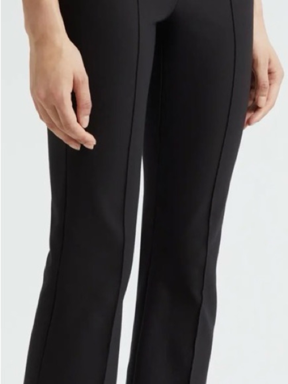 Vince Black Boot-Cut Pants with Center Seams
